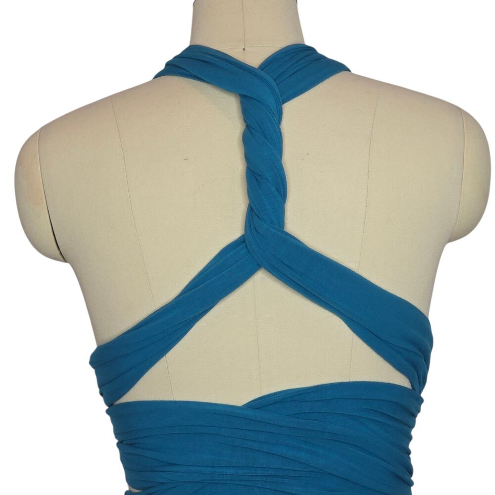 ChristinTina Convertible Infinity Wrap Dress Small Teal Blue Modal Cocktail - Picture 5 of 8